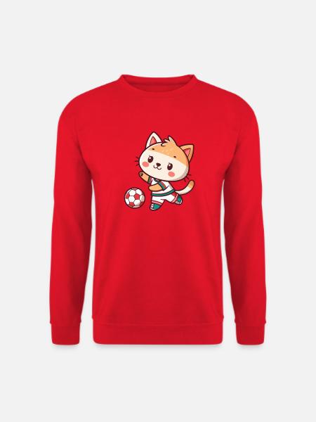 Kitten Beloved Football Player - Unisex Sweatshirt - red
