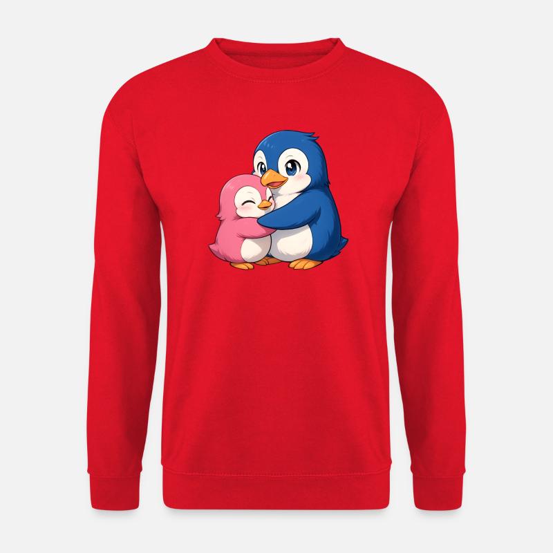 Kuschelige Pinguinfreunde - Unisex Pullover - Rot