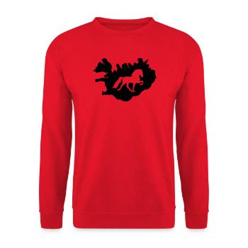 Tölter Island - Unisex Pullover - Rot - Vorne - Alina (178cm) & Michal (187cm)
