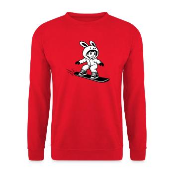 Snowboard Bunny - Unisex Pullover - Rot - Vorne - Alina (178cm) & Michal (187cm)