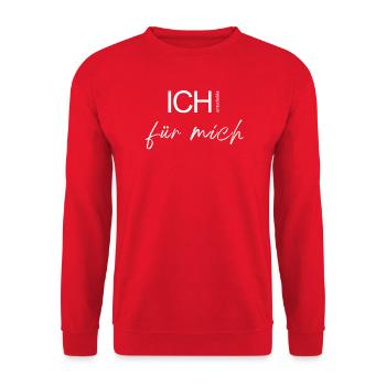 Je décide par moi-même. - Sweat-shirt Unisexe - rouge - Devant - Alina (178cm) & Michal (187cm)