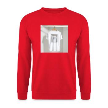 Gerahmtes Spiegel-T-Shirt - Unisex Pullover - Rot - Vorne - Alina (178cm) & Michal (187cm)