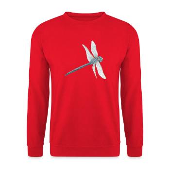Teal Dragonfly Illustration - Unisex Sweatshirt - red - Front - Alina (178cm) & Michal (187cm)