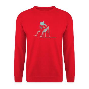 astronaut - Unisex Sweatshirt - red - Front - Alina (178cm) & Michal (187cm)