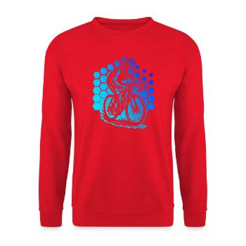 Roadbike motif with recognition value - Unisex Sweatshirt - red - Front - Alina (178cm) & Michal (187cm)