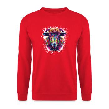 Éclaboussures colorées de tête de ramen - Sweat-shirt Unisexe - rouge - Devant - Alina (178cm) & Michal (187cm)