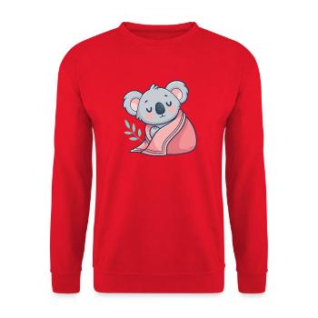 Koala au plaid rose - Sweat-shirt Unisexe - rouge - Devant - Alina (178cm) & Michal (187cm)