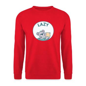 Kawaii Pastel Sloth Koala - Unisex Sweatshirt - red - Front - Alina (178cm) & Michal (187cm)