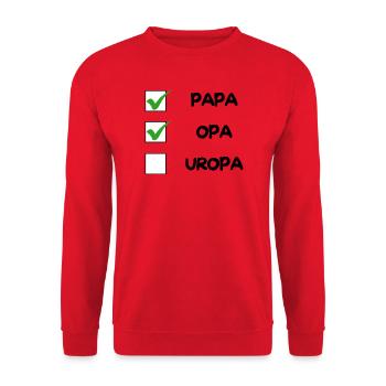 OPA Checklist - Unisex Sweatshirt - red - Front - Alina (178cm) & Michal (187cm)