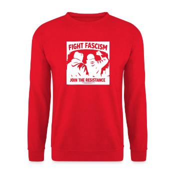 Silhouette antifasciste Lutte contre le fascisme Résistance - Sweat-shirt Unisexe - rouge - Devant - Alina (178cm) & Michal (187cm)