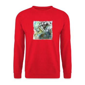 Airplane - Unisex Pullover - Rot - Vorne - Alina (178cm) & Michal (187cm)