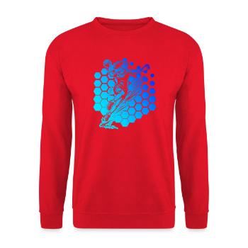 Handball Fokus pur fuer Frauen - Unisex Pullover - Rot - Vorne - Alina (178cm) & Michal (187cm)