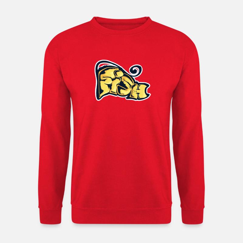 Fish, a drawn word - Unisex Sweatshirt - red