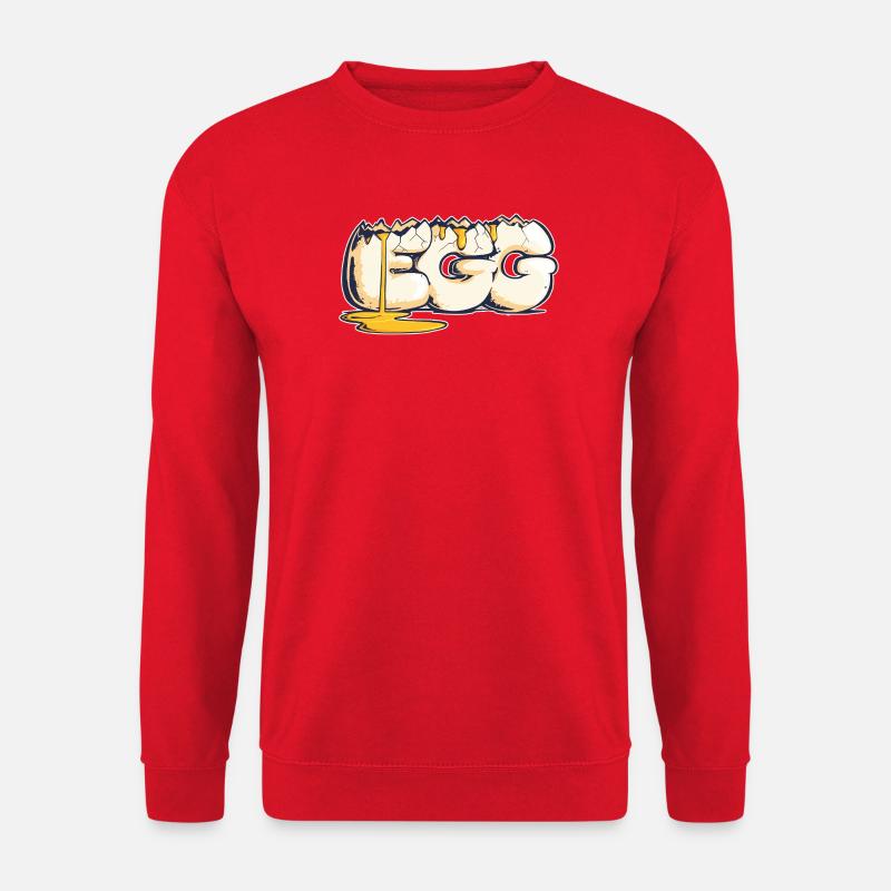 Ei, gezogenes Wort (2) - Unisex Pullover - Rot