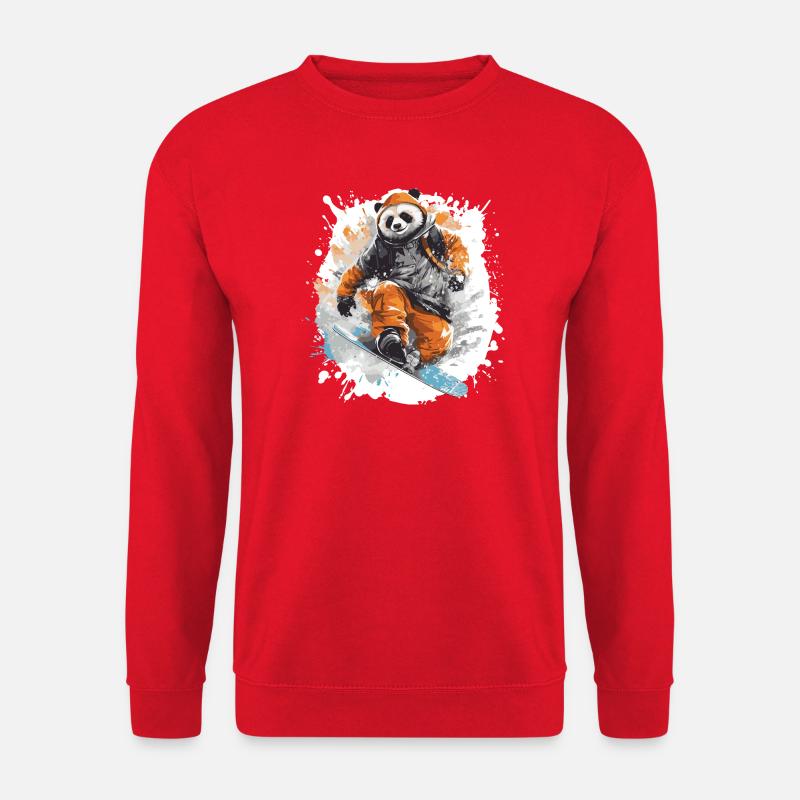 Panda Snowboard - Unisex Sweatshirt - red