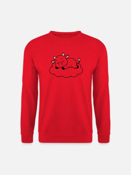 Sleeping Cow Cloud Dream Baby - Unisex Sweatshirt - red