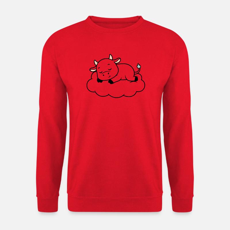 Sleeping Cow Cloud Dream Baby - Unisex Sweatshirt - red