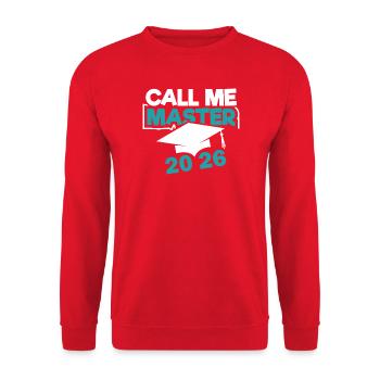 Master 2026 Graduation Graduation - Unisex Sweatshirt - red - Front - Alina (178cm) & Michal (187cm)