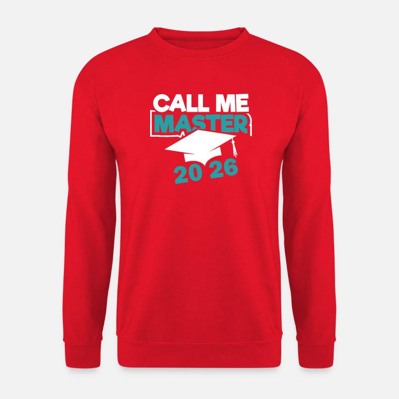 Master 2026 Abschluss Promotion Sponsion - Unisex Pullover - Rot
