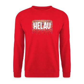 Helau Konfetti Jubel - Unisex Pullover - Rot - Vorne - Alina (178cm) & Michal (187cm)