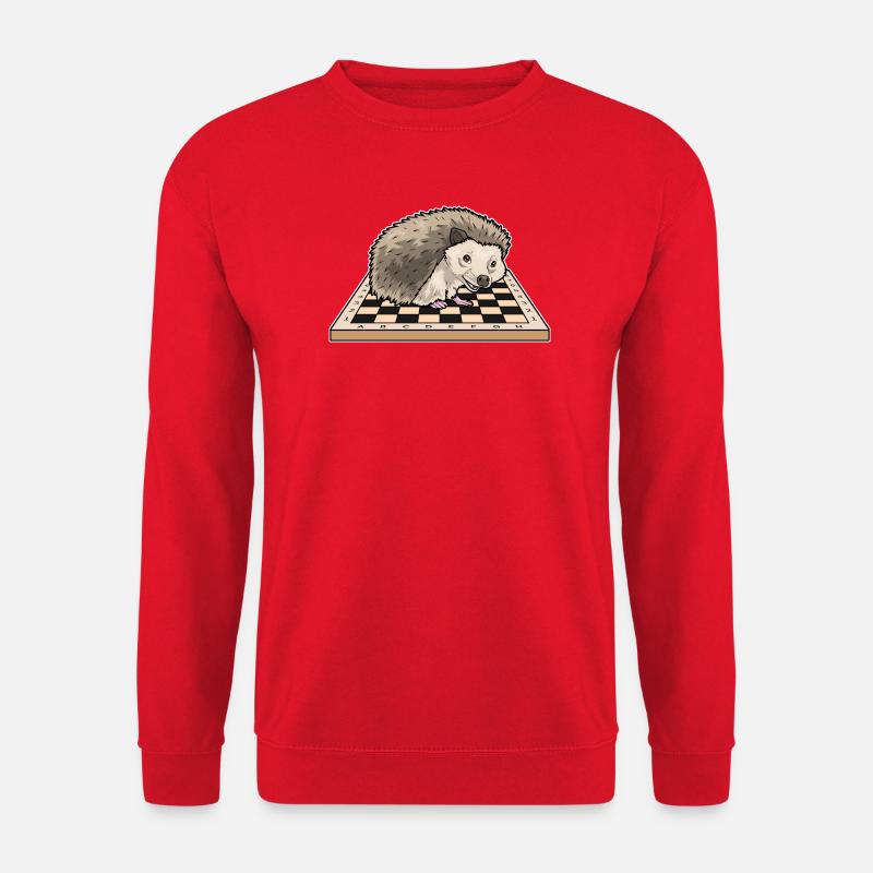 Jeu d’échecs Échiquier Hérisson - Sweat-shirt Unisexe - rouge