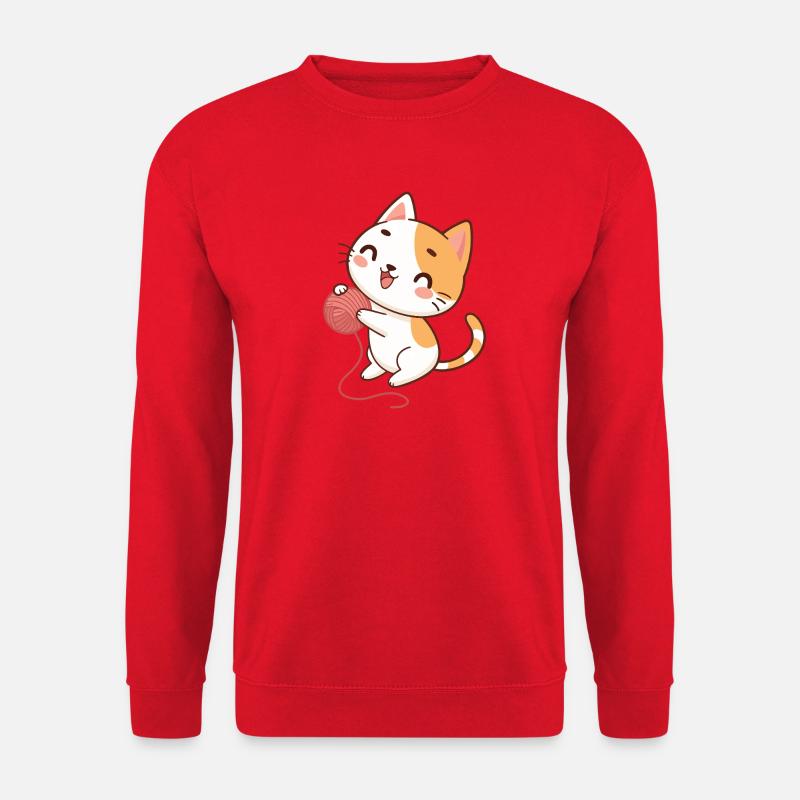 Happy Kitten und Garn - Unisex Pullover - Rot