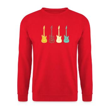 Popgitarren - Unisex Pullover - Rot - Vorne - Alina (178cm) & Michal (187cm)