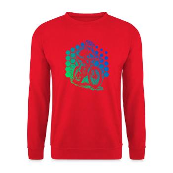 Ein Must Have für echte Mountainbike - Unisex Pullover - Rot - Vorne - Alina (178cm) & Michal (187cm)