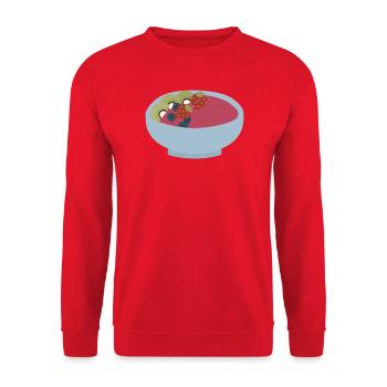 Fruit Smoothie Bowl Illustration - Unisex Sweatshirt - red - Front - Alina (178cm) & Michal (187cm)