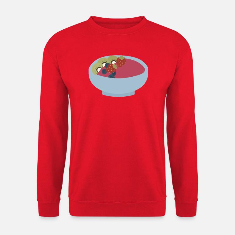 Frucht-Smoothie-Schüssel-Illustration - Unisex Pullover - Rot
