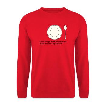 Valeur quotidienne du brocoli - Sweat-shirt Unisexe - rouge - Devant - Alina (178cm) & Michal (187cm)