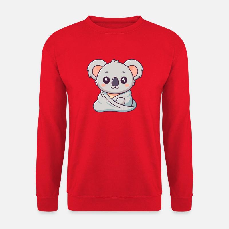 Kuscheliger Koala in Pastellwickel - Unisex Pullover - Rot