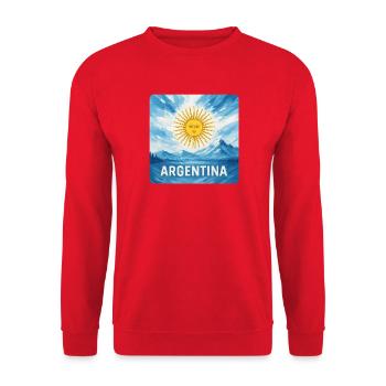 Argentina Travel Design - Unisex Sweatshirt - red - Front - Alina (178cm) & Michal (187cm)