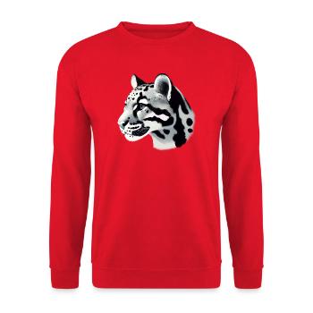 Clouded leopard - Unisex Sweatshirt - red - Front - Alina (178cm) & Michal (187cm)