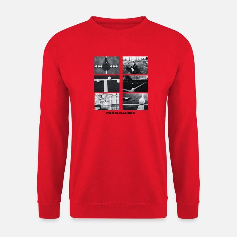 Padelrausch Collage BW - Unisex Pullover - Rot