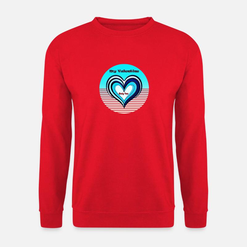 Valentinsherz Blauverlauf - Unisex Pullover - Rot