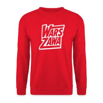 Warsaw, Warsaw Logo - Unisex Sweatshirt - red - Front - Alina (178cm) & Michal (187cm)