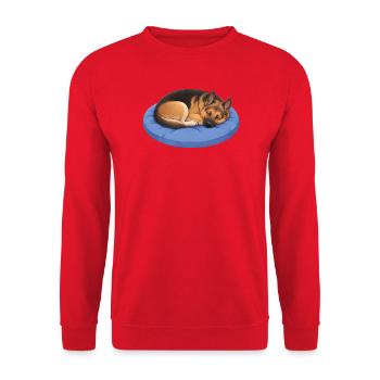 Berger allemand Détends-toi, détends-toi, ment - Sweat-shirt Unisexe - rouge - Devant - Alina (178cm) & Michal (187cm)