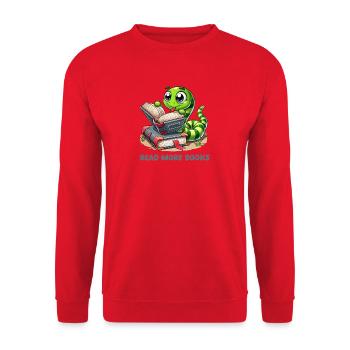 Snake Books Comic - Unisex Sweatshirt - red - Front - Alina (178cm) & Michal (187cm)