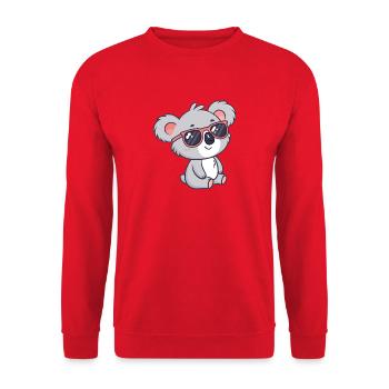 Koala Cool Pink Brille - Unisex Pullover - Rot - Vorne - Alina (178cm) & Michal (187cm)