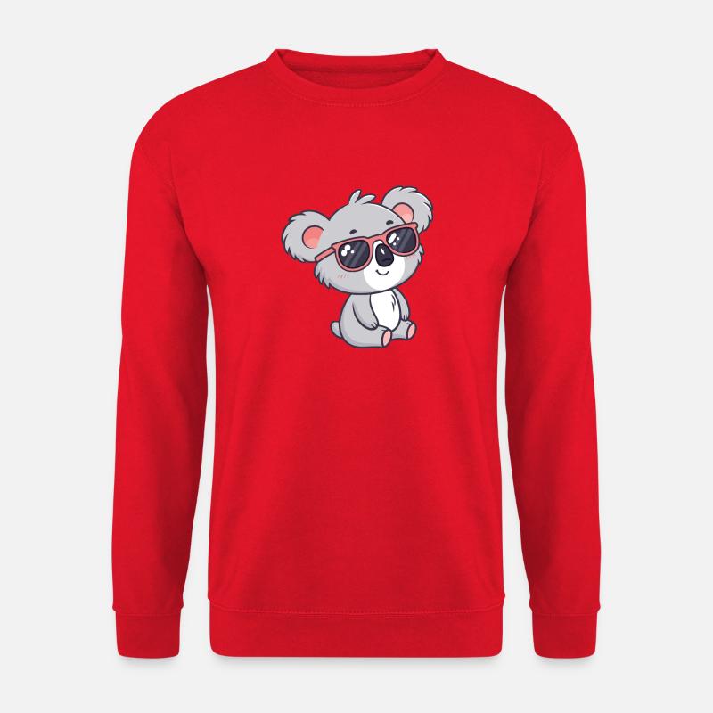 Koala Cool Pink Brille - Unisex Pullover - Rot