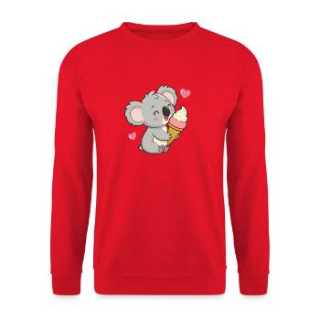 Koala gourmand et crème glacée pastel - Unisex Sweatshirt - red - Front - Alina (178cm) & Michal (187cm)
