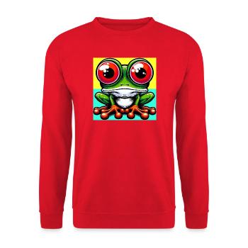 frog - Unisex Sweatshirt - red - Front - Alina (178cm) & Michal (187cm)