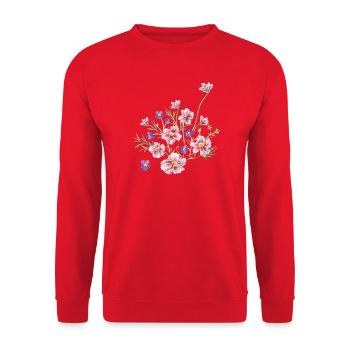 Bouquet - Unisex Sweatshirt - red - Front - Alina (178cm) & Michal (187cm)