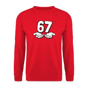 Six Seven Trend - Unisex Sweatshirt - red - Front - Alina (178cm) & Michal (187cm)