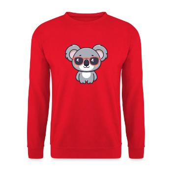 Süße Koala-Retro-Pinkbrille - Unisex Pullover - Rot - Vorne - Alina (178cm) & Michal (187cm)