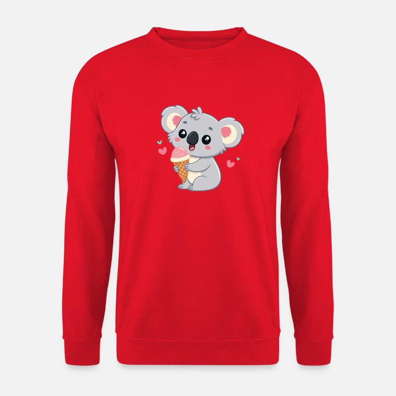 Pastell-Gourmet-Koala mit Eis - Unisex Pullover - Rot