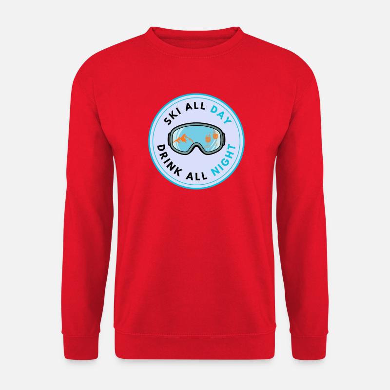 Ski All Day - Unisex Pullover - Rot