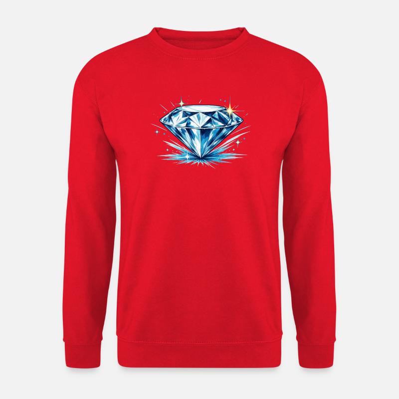 Eisblauer Diamant - Unisex Pullover - Rot