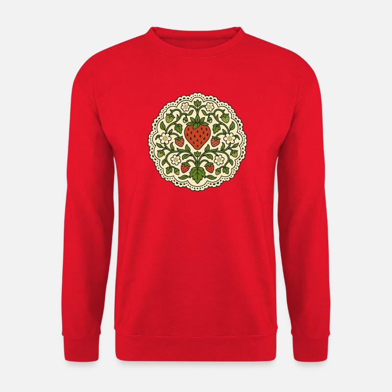 Strawberry Lace Circle - Unisex Pullover - Rot